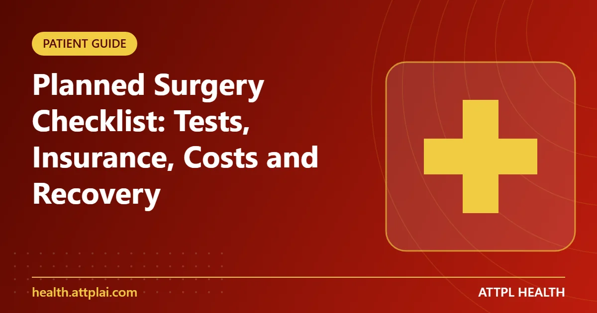 Planned Surgery Checklist: Tests, Insurance, Costs and Recovery